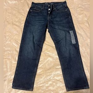 Old Navy High Rise Slouchy Straight Crop Denim